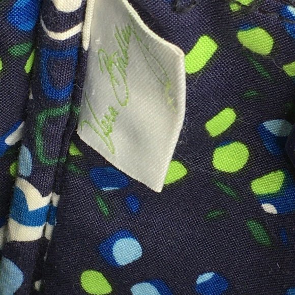 Vera Bradley Signature Print Trapeze Tote Ink Blue - Picture 7 of 10